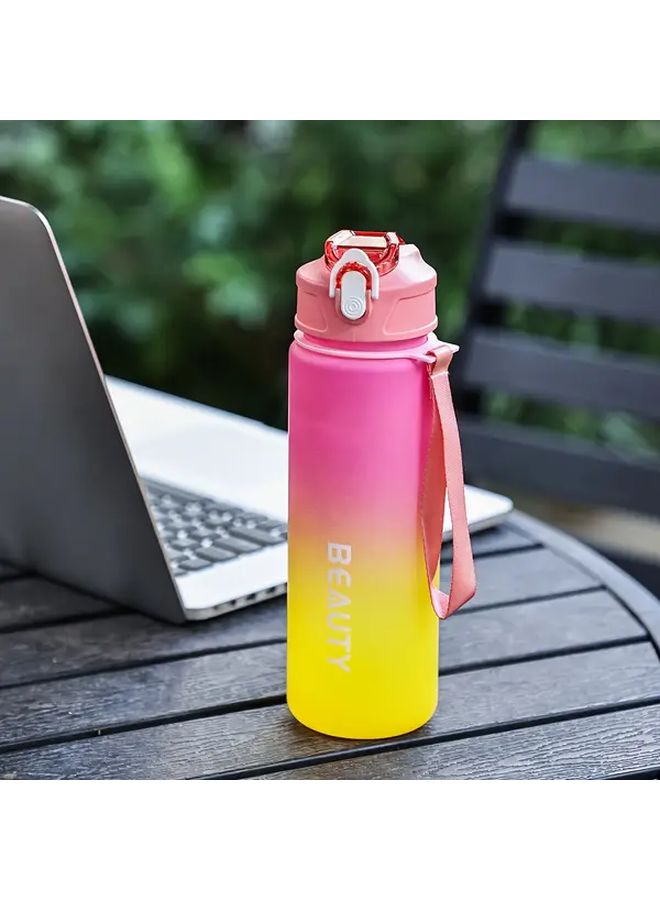 Rose Red 260ml Portable Anti Fall Plastic Water Cup for Office Outdoor Sports - Image 2